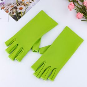 Manicure UV Protection Glove (Color: green)